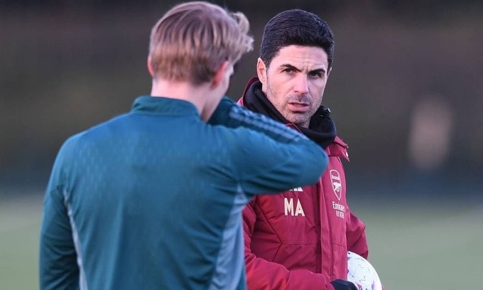 Mikel Arteta trainiert gerne mit Arsenal-Spielern